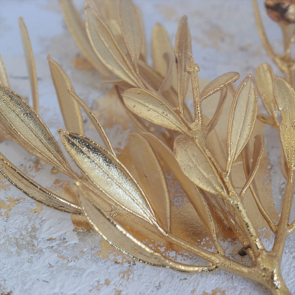 Πλέξιγλας βίδες με χρυσό κλαδί ελιάς