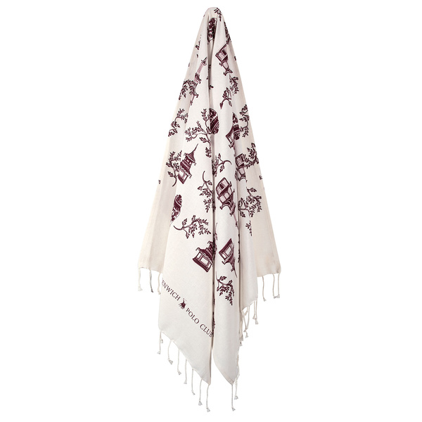 GREENWICH POLO CLUB PAREO PRINTED 80Χ180 3671 BORDEAUX
