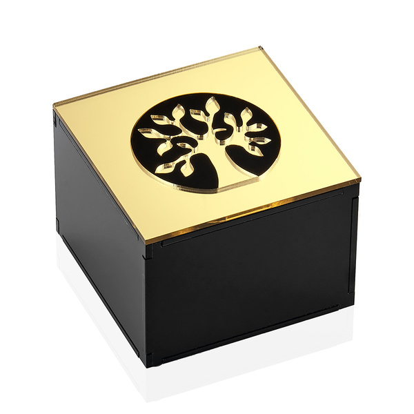 Κουτί plexi μαύρο με δέντρο ζωής