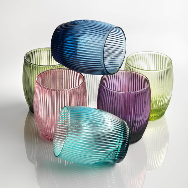 Σετ 6τμχ ποτήρια νερού Gluglu assorted colours IVV