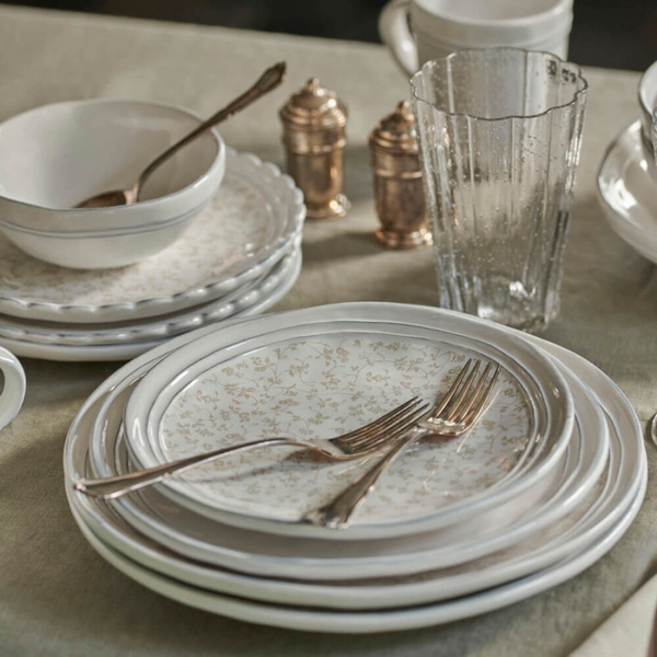 Πιάτα για 8 άτομα Artisan White Mix Laura Ashley