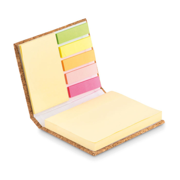 Σετ γραφείου με sticky notes από φελλό