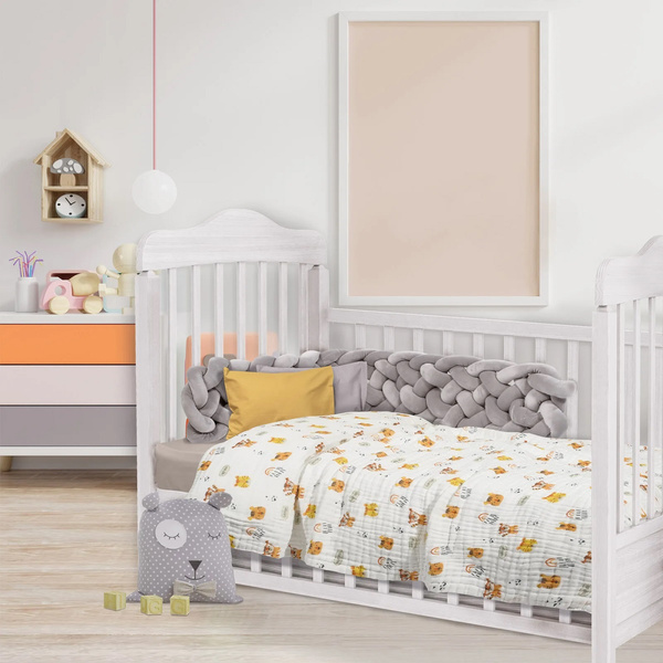 DAS BABY ΚΟΥΒΕΡΤΑ-ΜΟΥΣΕΛΙΝΑ ΑΓΚΑΛΙΑΣ RELAX 6622 ΛΕΥΚΟ, ΠΟΡΤΟΚΑΛΙ