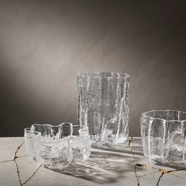 Crackle Clear Ανθοδοχείο 270mm Kosta Boda