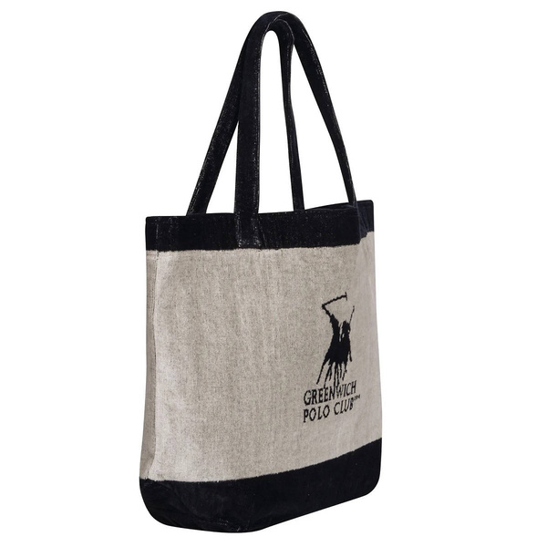 GREENWICH POLO CLUB ΤΣΑΝΤΑ ΘΑΛΑΣΣΗΣ 55Χ40 3858 BLACK, ECRU