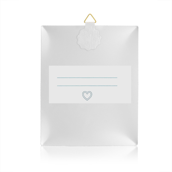 Καρτ ποστάλ αλουμινίου πολύχρωμες καρδιές στείλε αγάπη με στυλ 15.5x12.5cm