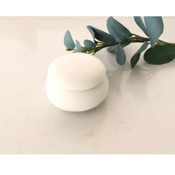 Σετ 20τμχ μπομπονιέρα λευκή γύψινη 6.5cm macaron