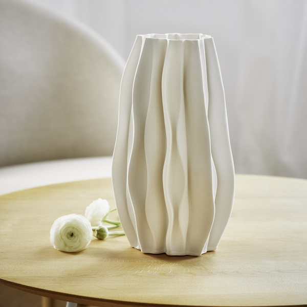 Βάζο 30cm κεραμικο με εκτύπωση 3D Plissee