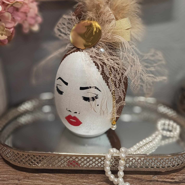 Διακοσμητικό κεραμικό κεφάλι Luxury Lady  24cm