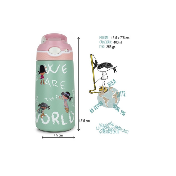 Ισοθερμικο μπουκάλι 400ml Kids Collection Greeting Of The World Collection Pepita