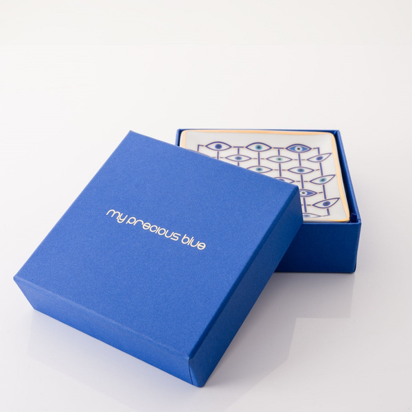 True Blue Eyeconic Tray 17x17cm πορσελάνη