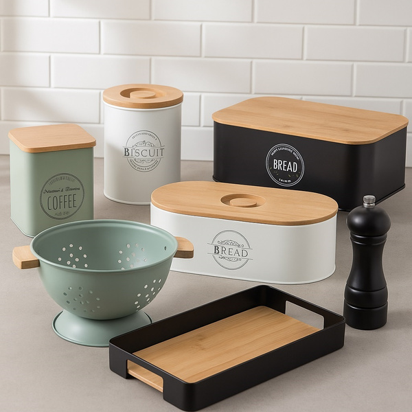 Κουτί αποθήκευσης για ζάχαρη μαύρο Kitchen Trend 13.5cm