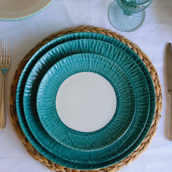 Πιάτα για 12 άτομα Nature Turquoise