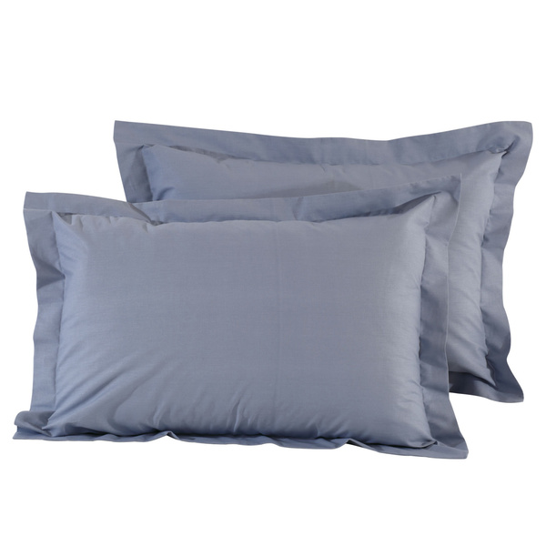 DAS HOME 1006 ΖΕΥΓΟΣ ΜΑΞΙΛΑΡΟΘΗΚΕΣ DUSTY BLUE ΜΠΛΕ