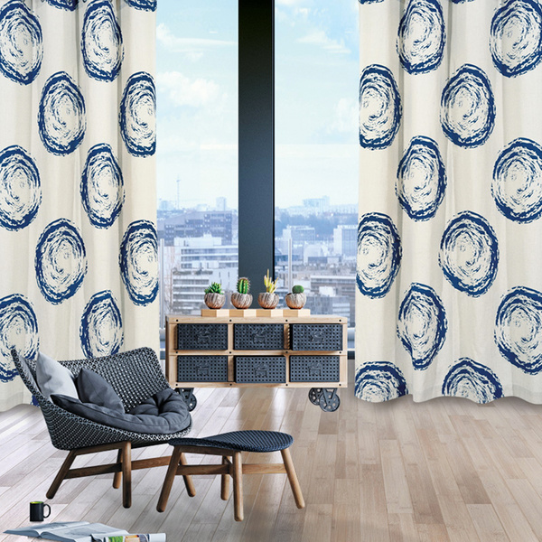 DAS HOME 2129 ΚΟΥΡΤΙΝΑ 140Χ280 ΜΕ ΤΡΟΥΚΣ ΜΠΕΖ, ΜΠΛΕ