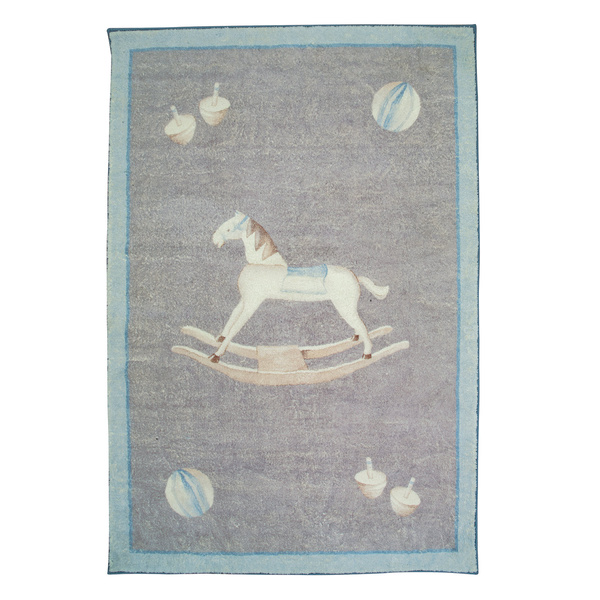 GREENWICH POLO CLUB ΧΑΛΙ 110X160 3004 ΓΑΛΑΖΙΟ, ΓΚΡΙ