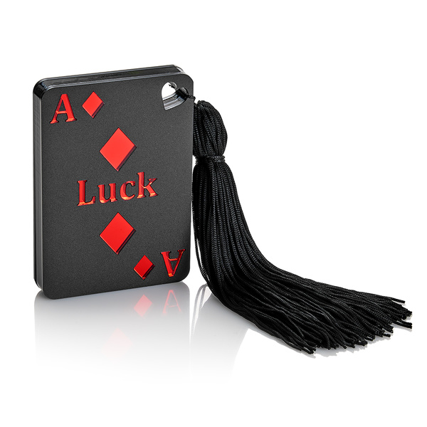 Τραπουλόχαρτο Luck μαύρο plexi με κόκκινα στοιχεία