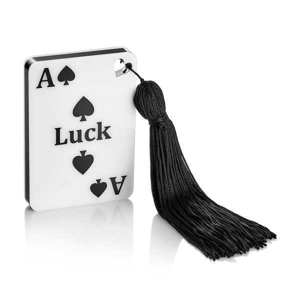 Τραπουλόχαρτο Luck λευκό plexi με μαύρα στοιχεία