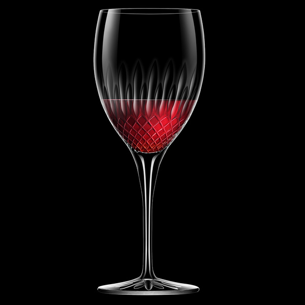 Σετ 4τμχ ποτήρι κόκκινου κρασιού Diamante