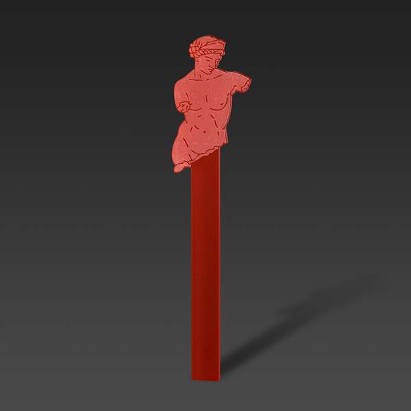 Σελιδοδείκτης κόκκινο plexi αμμοβολή άγαλμα
