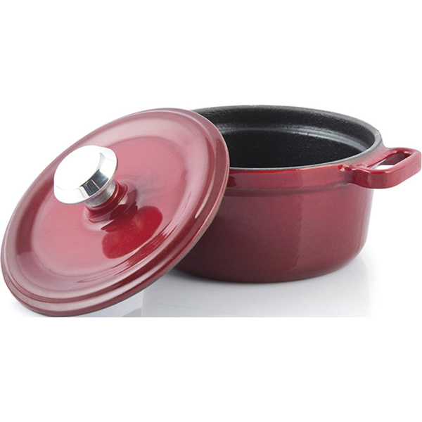 Silver Cookware κατσαρόλα 10εκ κόκκινη μαντεμένια