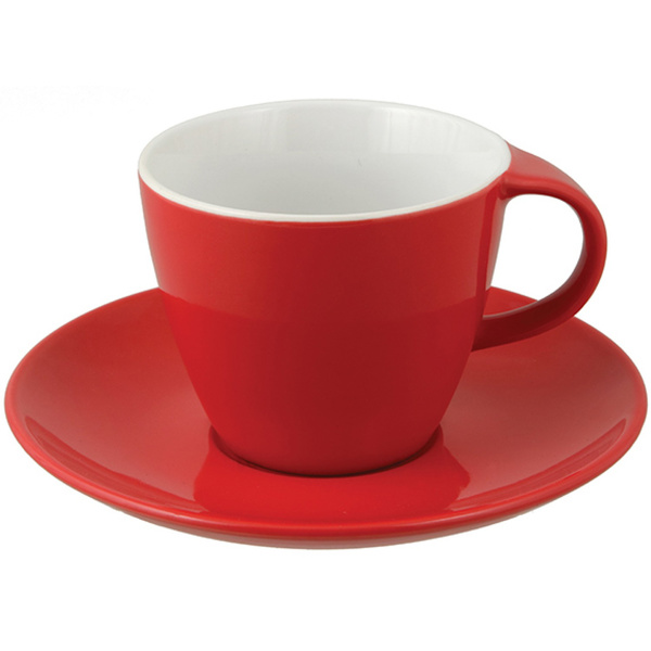 Σετ 6τμχ φλιτζάνι cappuccino κόκκινο stoneware