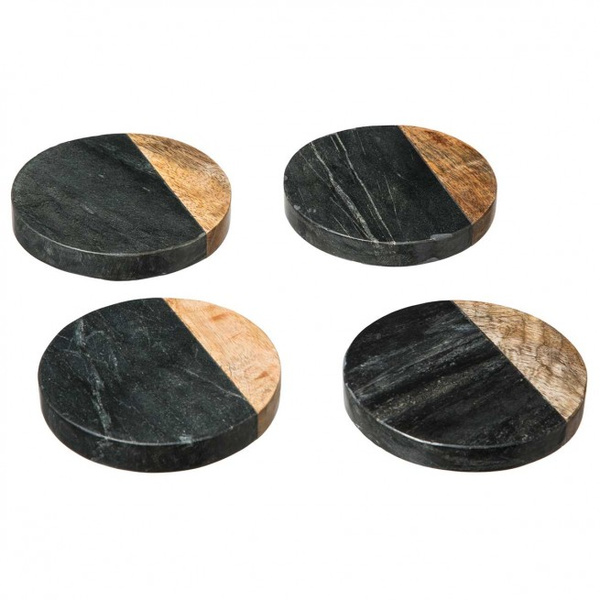 Σετ 4 σουβέρ Marble & Mango Wood