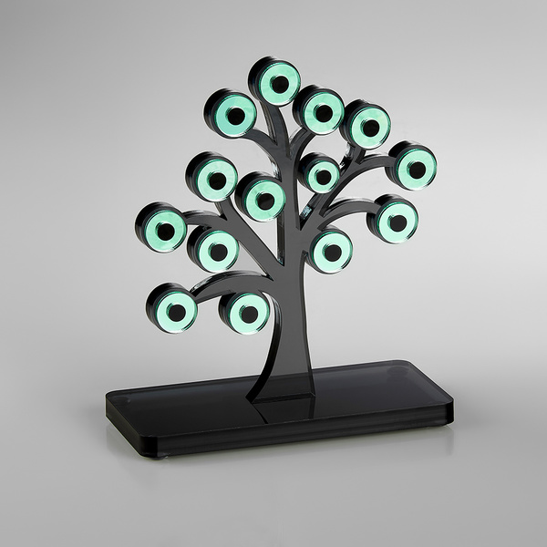 Δέντρο γκρι διάφανο πλέξι με μάτια καθρέφτη μέντα