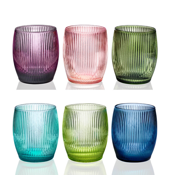 Σετ 6τμχ ποτήρια νερού Gluglu assorted colours IVV