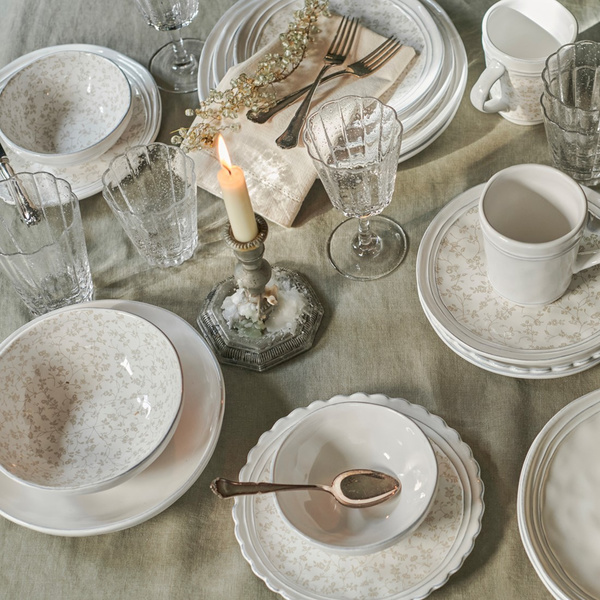 Πιάτα για 8 άτομα Artisan White Mix Laura Ashley