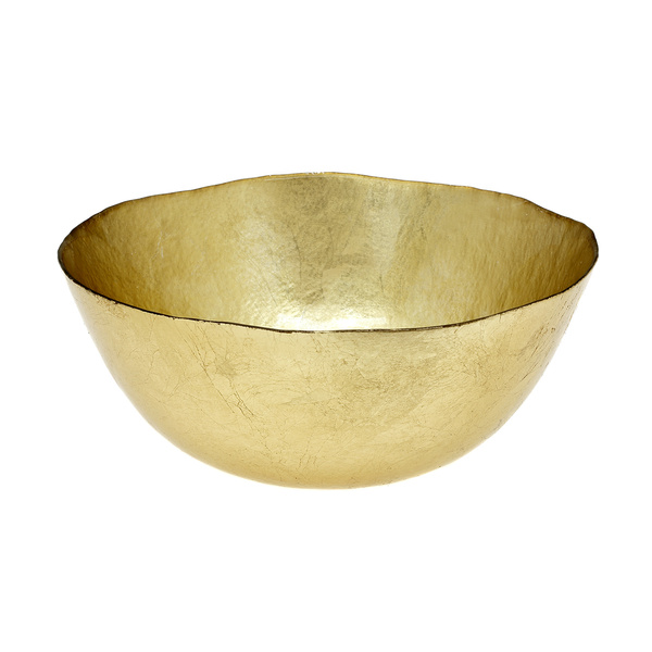 Γυάλινη κουπ 28cm με φύλλο χρυσού Kronos.