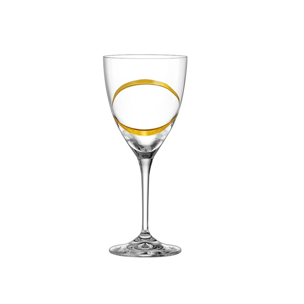 Ποτήρι κρασιού κρυστάλλινο & χρυσό χρώμα