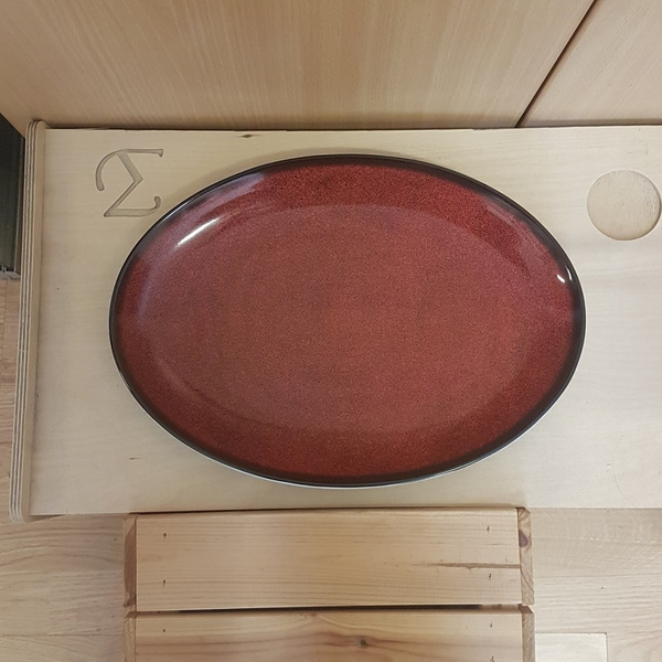 Πιατέλα οβάλ 35cm Red Dots Προσφορά