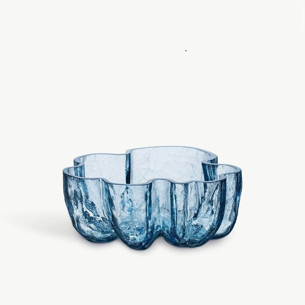 Crackle Bowl Blue 110mm Kosta Boda