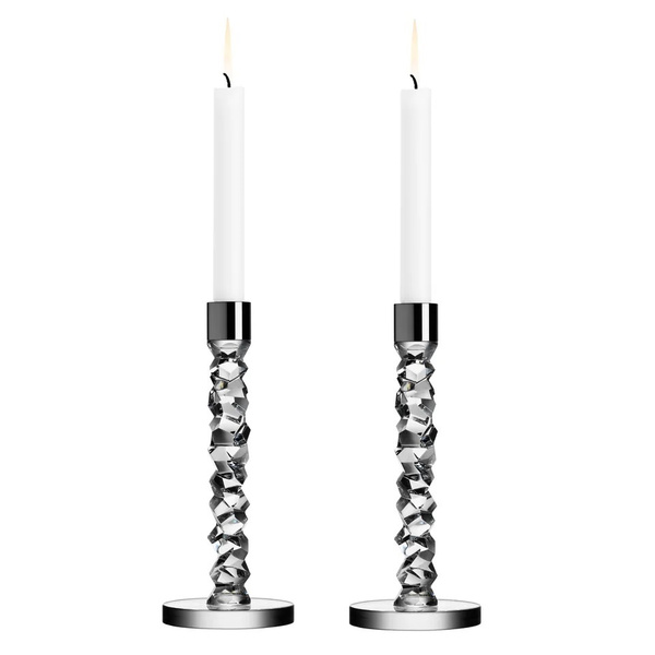 Σετ 2τμχ κηροπήγια Carat 24.2cm Orrefors