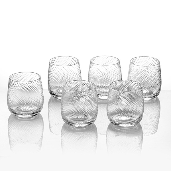 Σετ 6 γυάλινα ποτήρια διάφανα ουίσκι Style 460ml