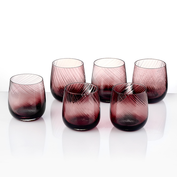 Σετ 6 γυάλινα ποτήρια Purple ουίσκι Style 460ml