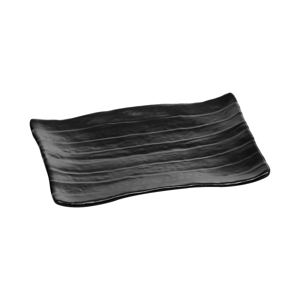 Πιατέλα παραλληλόγραμμη μελαμίνη μαύρη matt 33x22.5m