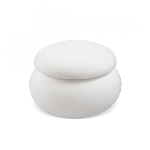 Σετ 20τμχ μπομπονιέρα λευκή γύψινη 6.5cm macaron