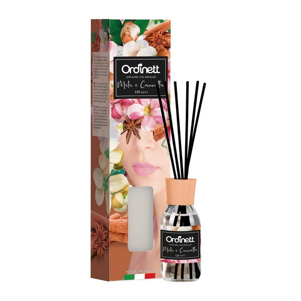 Διαχυτής αρώματος με sticks 125ml Apple & Cinnamon Ordinett