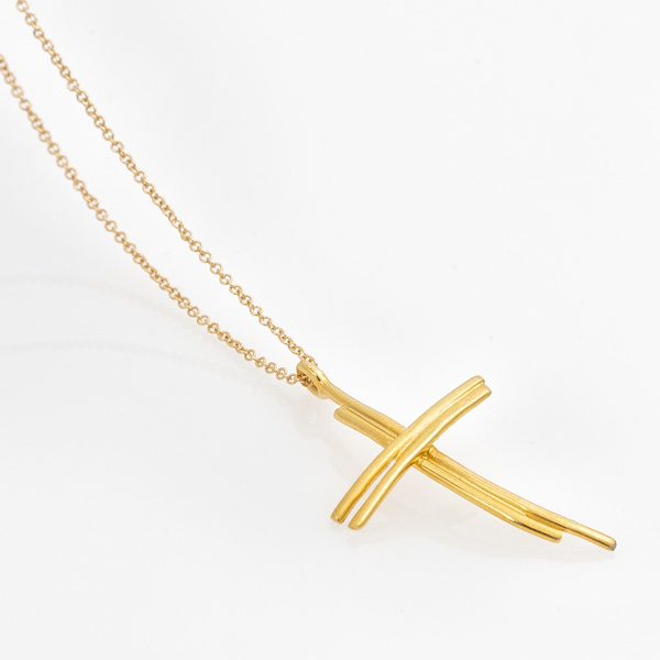 Ariel σταυρός χρυσός 14K
