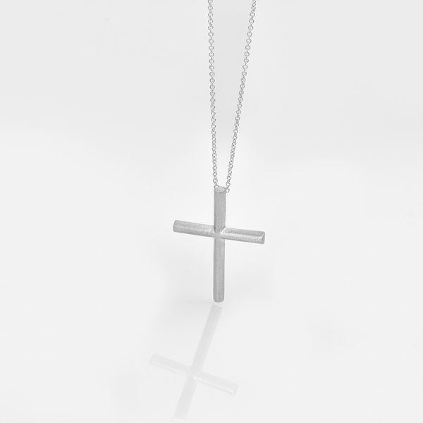 McQueen σταυρός white gold 14Κ