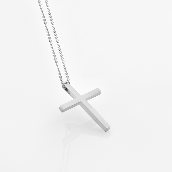 Robin σταυρός white gold 14Κ