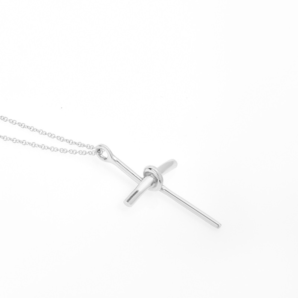 Tangled σταυρός white gold 14K