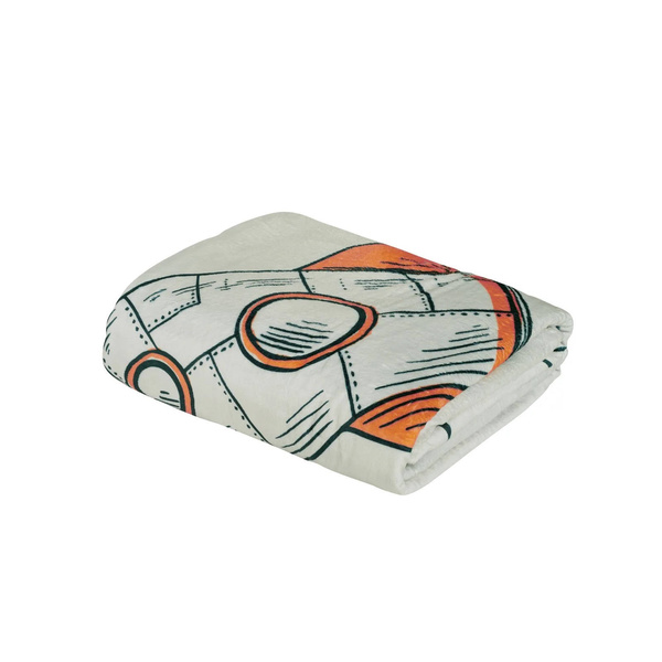 DAS BABY ΚΟΥΒΕΡΤΑ FLEECE ΑΓΚΑΛΙΑΣ FUN 4912 BLUE, GREY, ORANGE