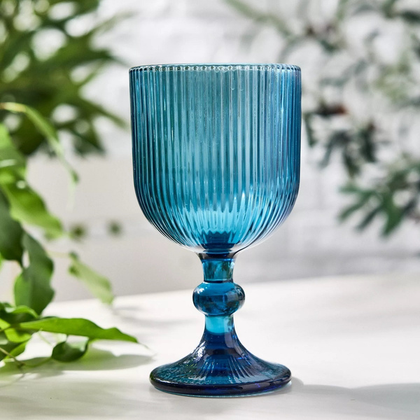 Σετ 6τμχ γυάλινα ποτήρια 25cl κρασιού Noris Blue