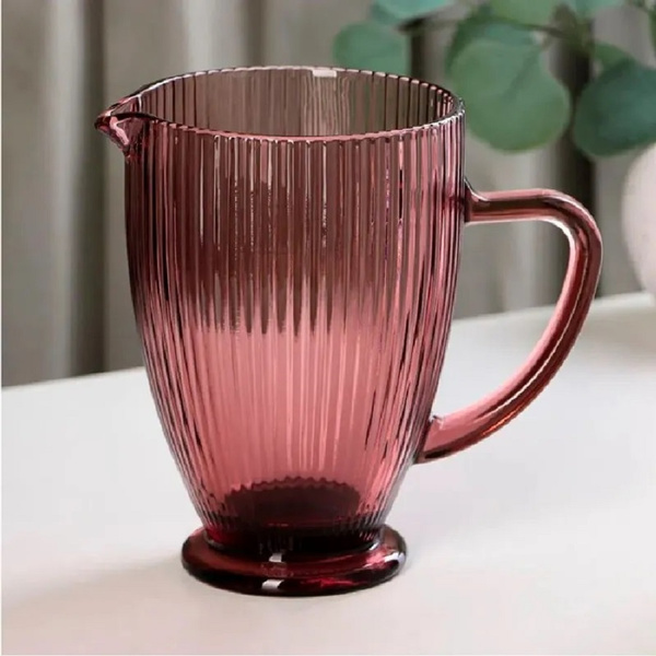 Γυάλινη κανάτα νερού 1.3lt Noris purple- pink