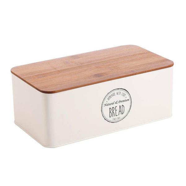 Ψωμιέρα μεταλλική ιβουάρ Kitchen Trend 42.3cm