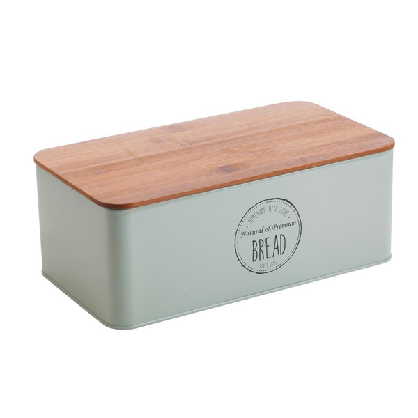 Ψωμιέρα μεταλλική πράσινη Kitchen Trend 42.3cm