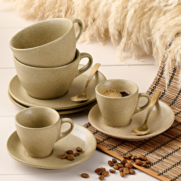 Σετ 6 τεμάχια φλιτζάνι espresso & 6 φλιτζάνια capuccino Sany